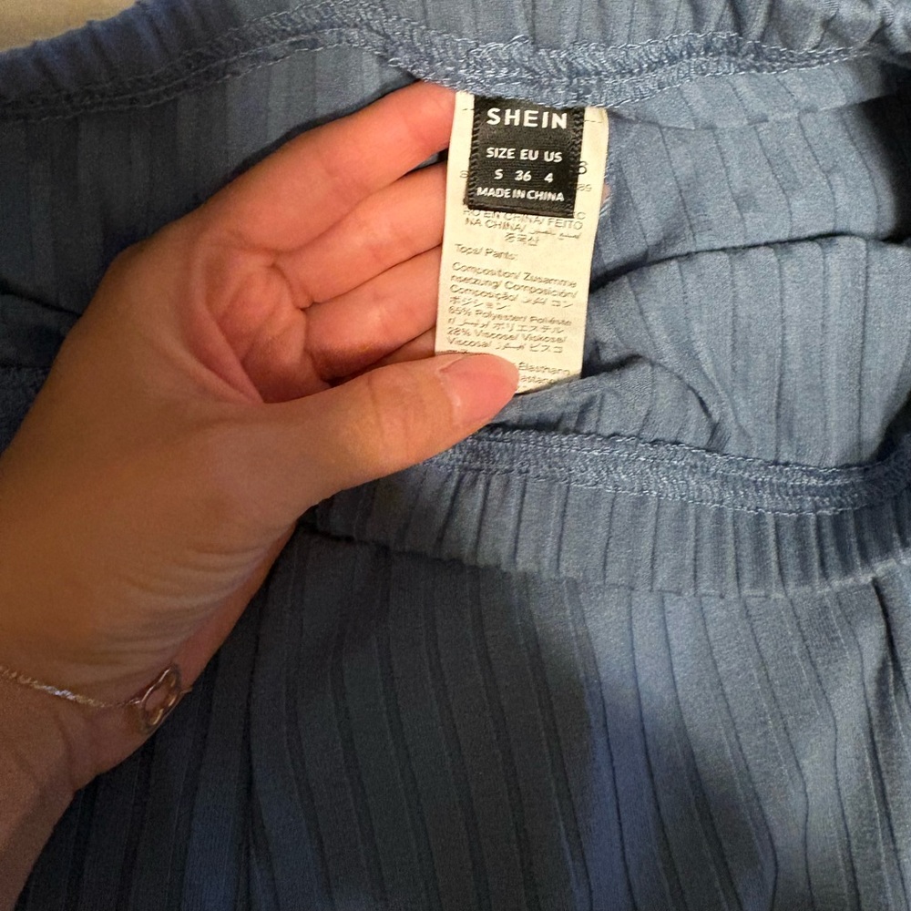 Dusty Blue Two Piece Set | Tube Top + Pants | Size Small | Summer Outfit - Picture 6 of 6